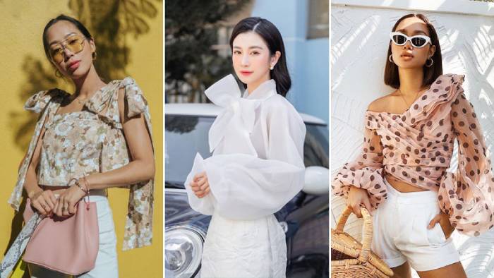 Mẫu áo sơ mi vải voan sang chảnh