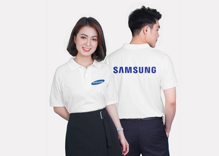 Mẫu áo thun đồng phục trắng cho vẻ đẹp năng động