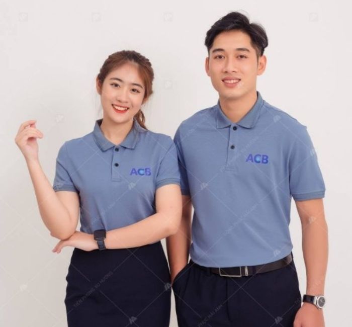 Trang phục ngân hàng trẻ trung với mẫu áo polo vải cotton